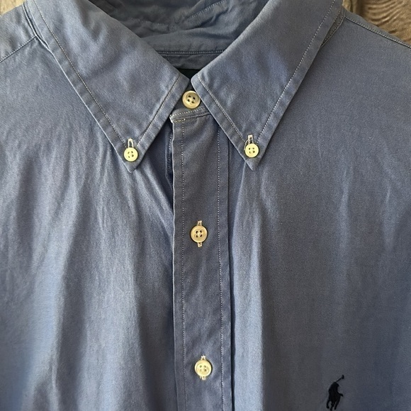 Ralph Lauren blue classic fit button up Big & Tall 18 34/35 - Picture 3 of 4